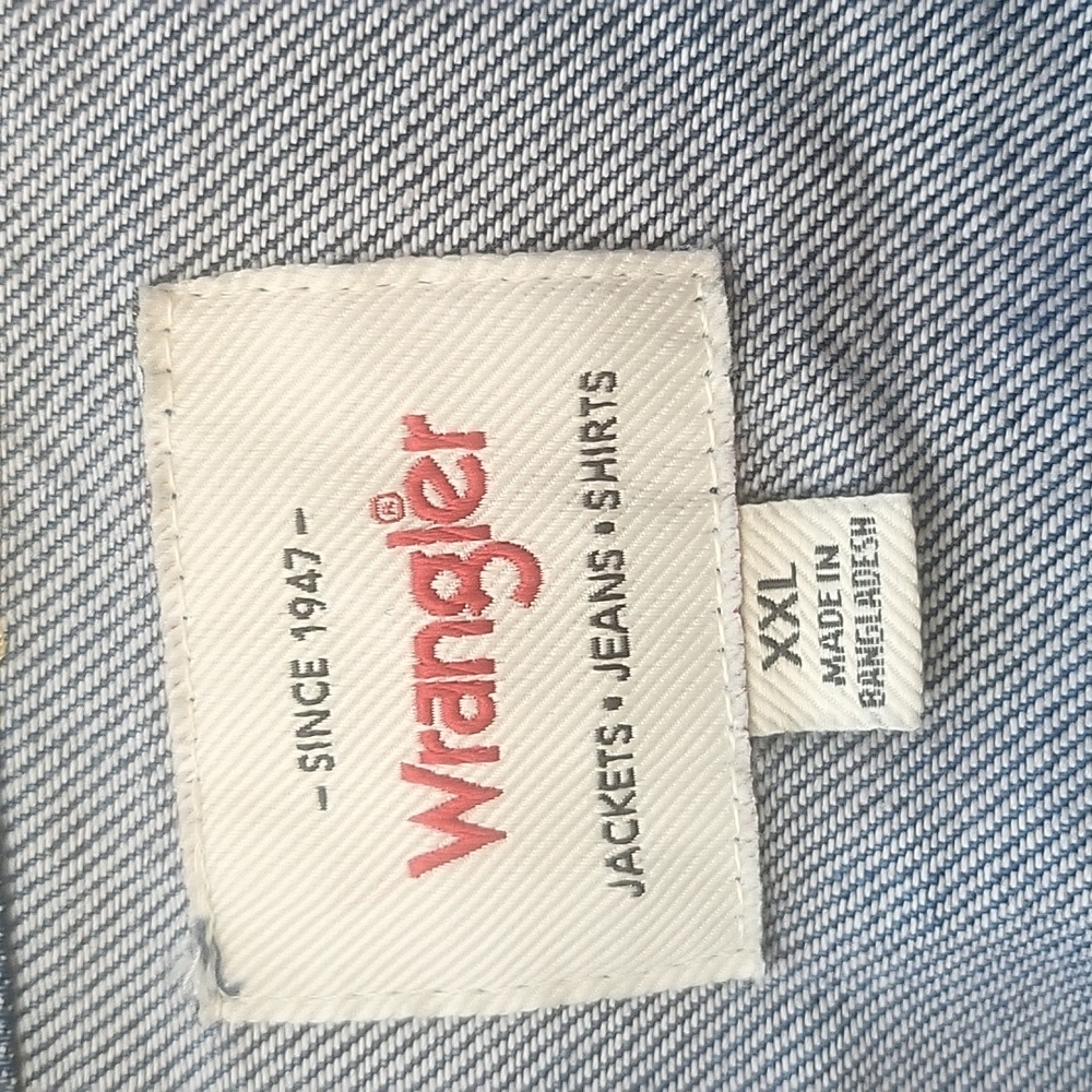 Wrangler 4 button long sleeve lightweight denim jacket chest pockets XXL… - Picture 6 of 7